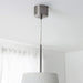 IKEA Ceiling Lamp Fixtures Cord Set with Diffuser, Nickel-Plated and E27 Globe Opal White LED Bulb - digitalshoppy.in