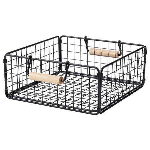 Digital Shoppy IKEA Wire basket with handles, black, 28x28x12 cm.  IKEA Wire Basket with Handles, Black, 28x28x12 cm - practical and stylish storage solution. 00503930