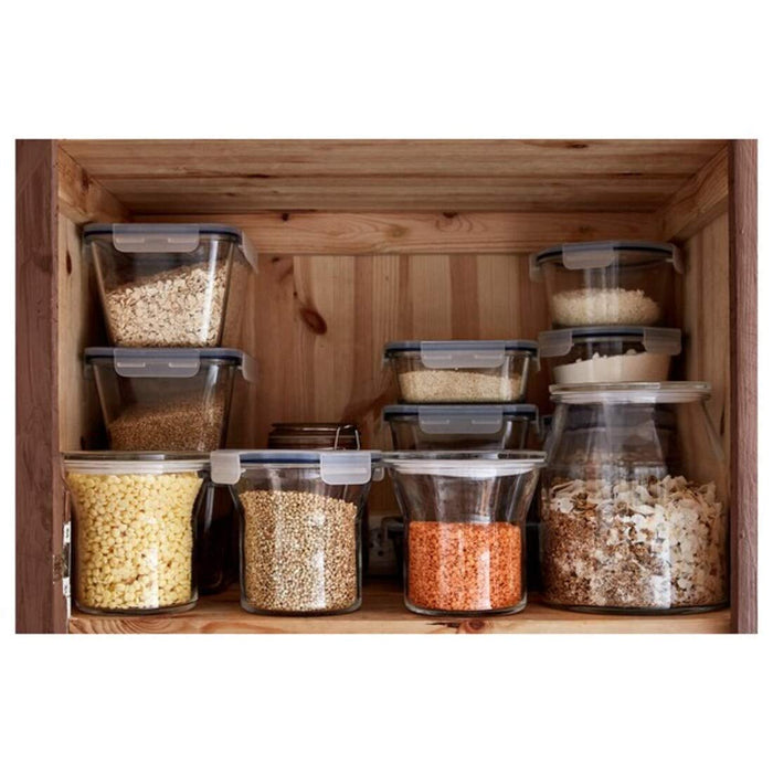 A durable glass lid specially made to fit IKEA round jars, ideal for storing food and other items10393498