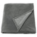 A stylish grey bedspread from IKEA, measuring 150x250 cm, featuring a geometric pattern and a smooth, silky texture70384052
