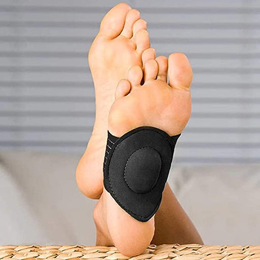 A close-up photo of Strutz Cushioned Arch Foot Support, featuring a soft, cushioned pad that supports the arch of the foot.