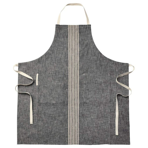 A grey cotton apron with adjustable straps 70479578