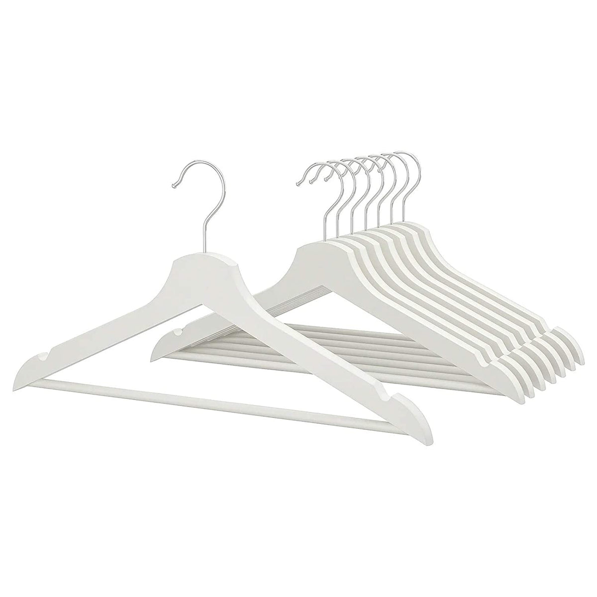 Premium Wooden Suit Hangers with Clips | Skirt Hangers with Clips –  ClosetComplete.com