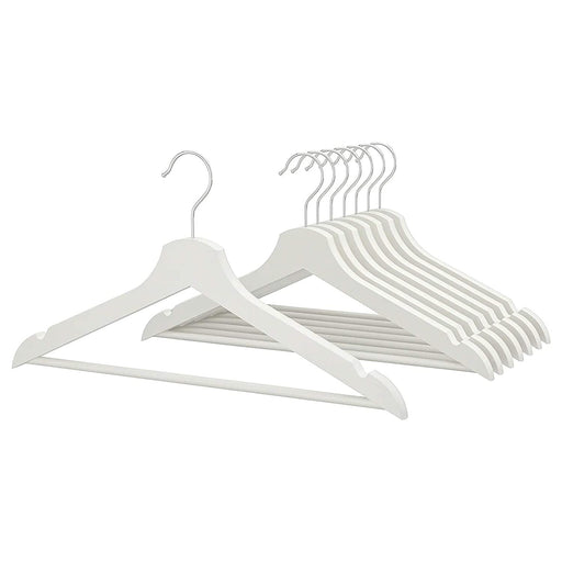 IKEA Hanger Wood Clothes Coat (8 Pack) White Bumerang