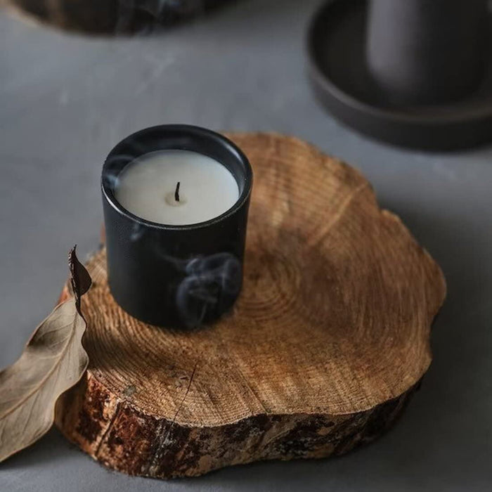 A beautiful and fragrant candle in pot from IKEA, made with natural ingredients and designed for relaxation and rejuvenation.