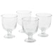 A clear glass goblet from IKEA, perfect for water, juice, or any beverage of your choice.