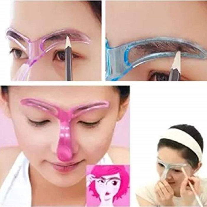 Digital Shoppy 1PCS Eyebrow Stencils Shaping Tools Reusable Eyebrows Grooming Stencil Model Eye Brow Styling Tools And Eyebrow Razors Pack of 3
