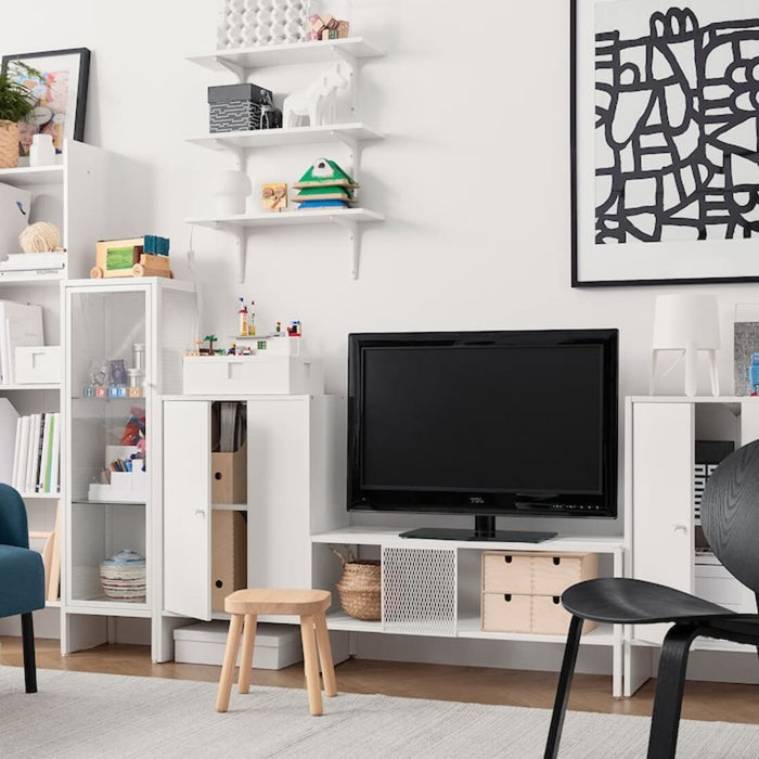 Digital Shoppy IKEA  TV Bench, Metal/White, 90x35x40 cm (35 3/8x13 3/4x15 3/4"), Stylish and functional IKEA TV Bench - Metal/White, 90x35x40 cm, offering a perfect combination of function and design  50483878