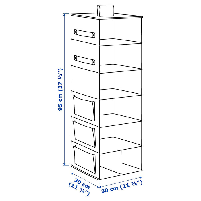 digital shoppy ikea-hanging-storage-with-7-compartments-blue-white-30x30x90-cm-digital-shoppy-40398357