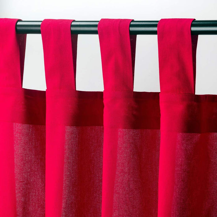 Brighten up your space with these vibrant red IKEA curtains, complete with tie-backs for easy adjustment50418208