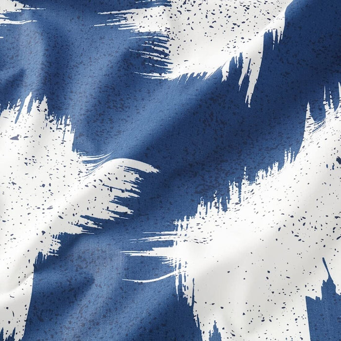Close-up of blue cotton flat sheet from IKEA 90444309