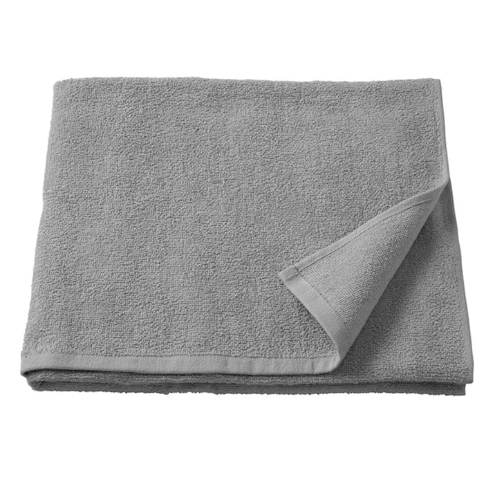 A grey bath towel from IKEA, measuring 70x140 cm50451108      