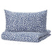 A photo of IKEA's Duvet Cover and 2 Pillowcases, White/Dark blue240x220/50x80 cm (94x87/20x32 )