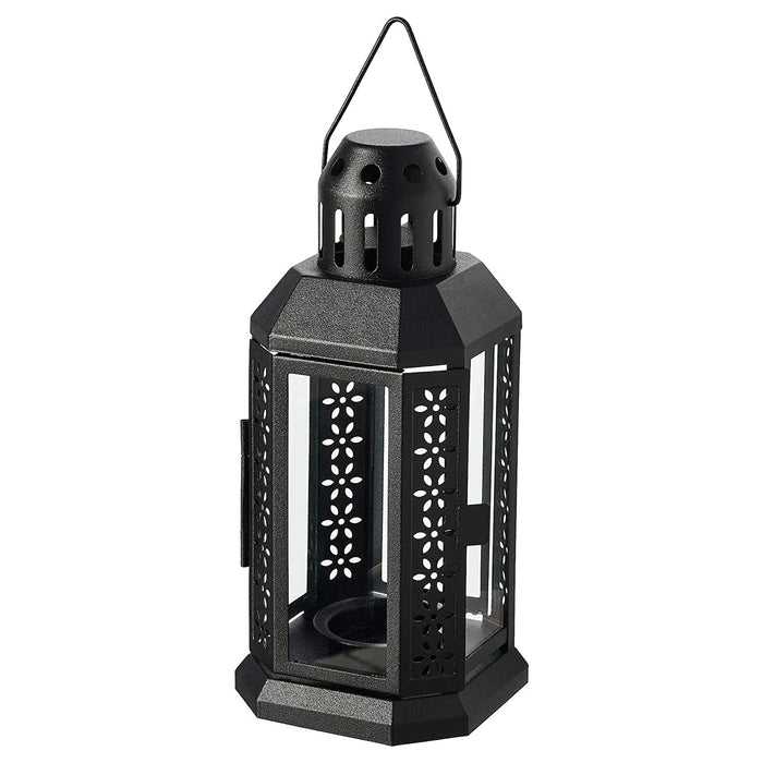 IKEA Lantern for Tealight, in/Outdoor, Black, 22 cm (8 ¾") - Lantern, decorative lantern, paper lantern, hanging lantern, Sky lantern, Warm and Inviting IKEA Lantern for Tealight - Black, 22 cm - Indoor/Outdoor Use  20445114 