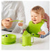 The deep bowl from the IKEA 4-piece eating set, with its smooth interior and sturdy base.
