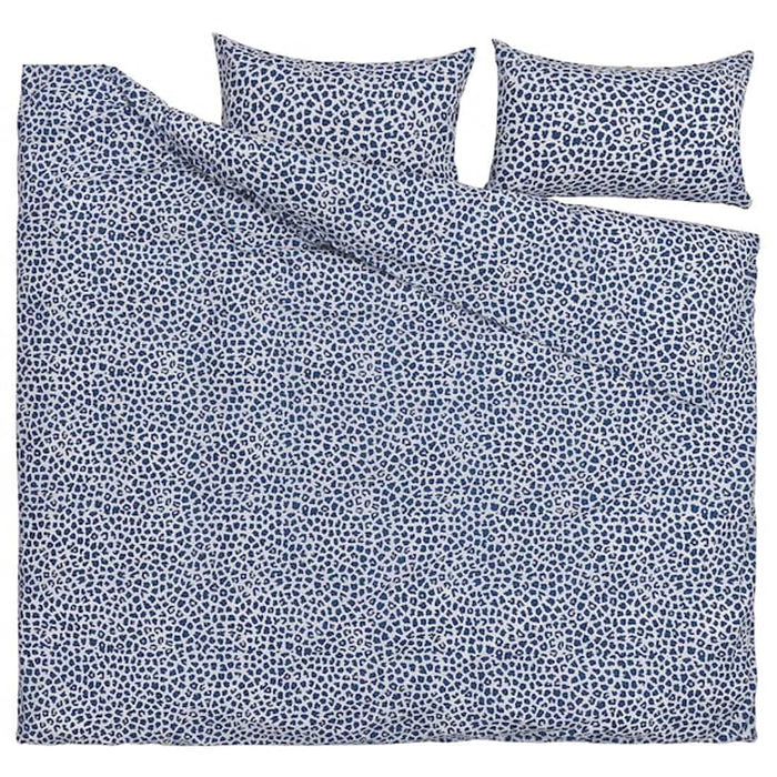 Stylish white/dark Blue duvet cover and pillowcases from IKEA 
