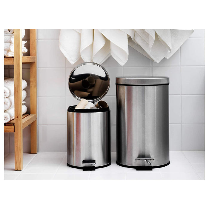 Digital Shoppy IKEA Pedal bin, stainless steel, 5 l (1 gallon) bathroom kitchen home waste stainless steel handle 30511212
