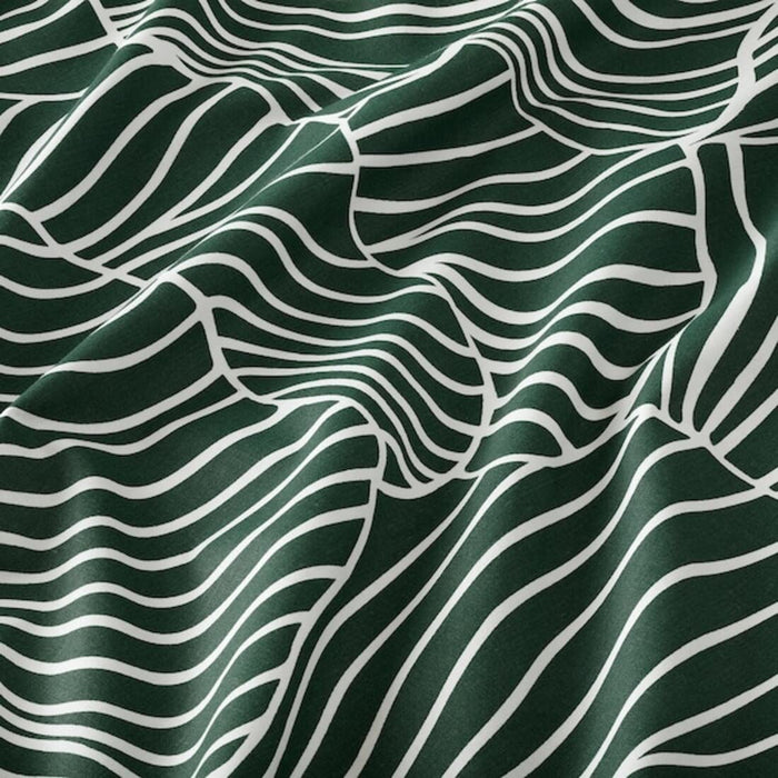 Close-up of green cotton flat sheet from IKEA 90520708