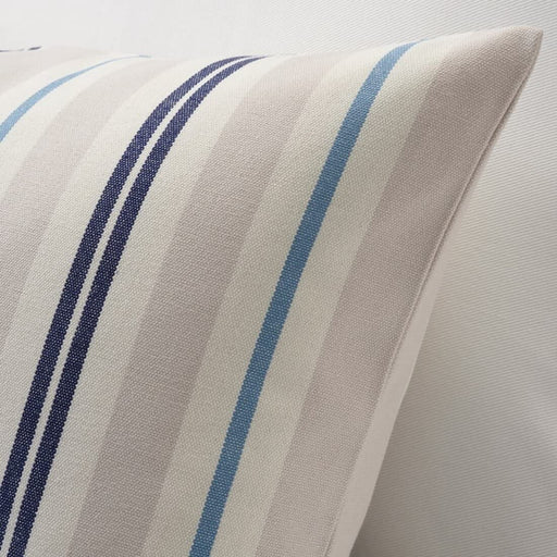 Close-up of a Striped IKEA cushion cover Beige/Blue-60447427