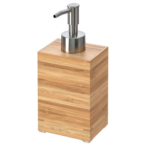 A soap dispenser made of sustainable bamboo from Ikea. 70271494