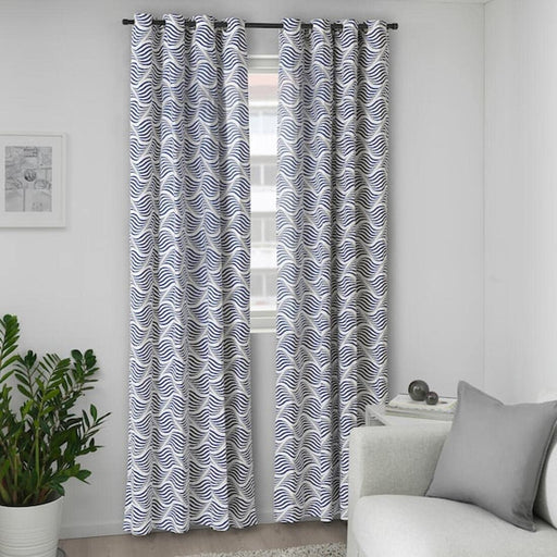 Digital Shoppy IKEA Curtains, 1 Pair, Blue 145x300 cm (57x118 ),v