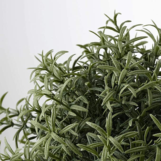 Digital Shoppy IKEA Artificial Potted Rosemary - 9 cm - An artificial plant that resembles real rosemary, with green needle-like leaves and a small black pot that adds a touch of nature to any space. 