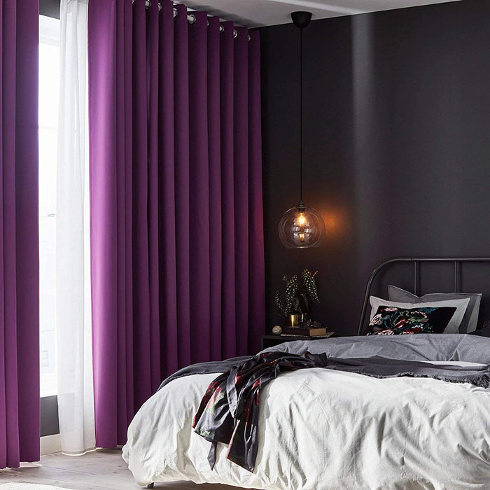 IKEA Block-Out Curtains, 1 Pair, Lilac, 145x300 cm (57x118) - Curtain, Window Curtain Online, Designer Curtain Online, Plain curtains, Curtains for home