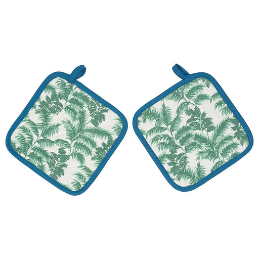 Set of two cotton polyester pot holders for baking and cooking 00454128