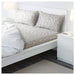 White cotton flat sheet and 2 pillowcase set from IKEA on a bed 80419013  