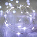 Digital Shoppy 50 Nos LED String Light Silver Wire Fairy Warm White Garland Home Decoration (5M CR2032)