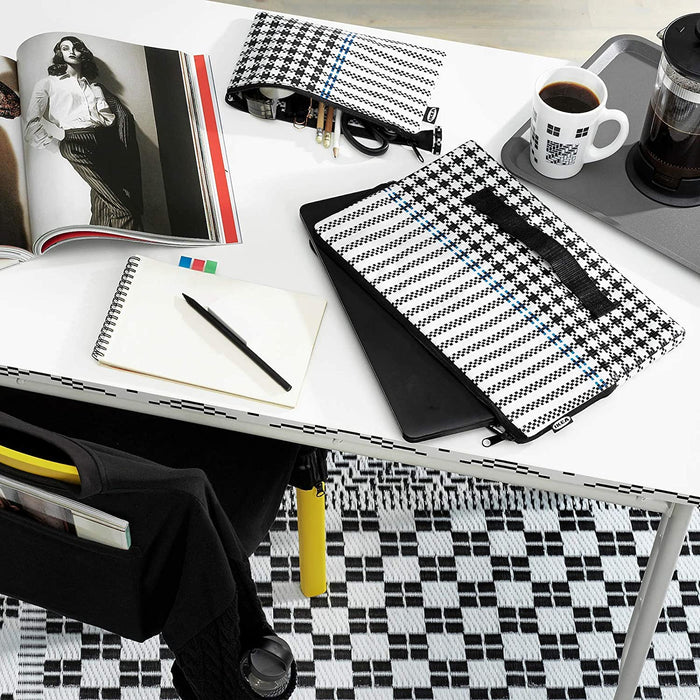 IKEA Polypropylene Laptop Case/Bag, 14", 25 X 35 cm, Black/White - digitalshoppy.in