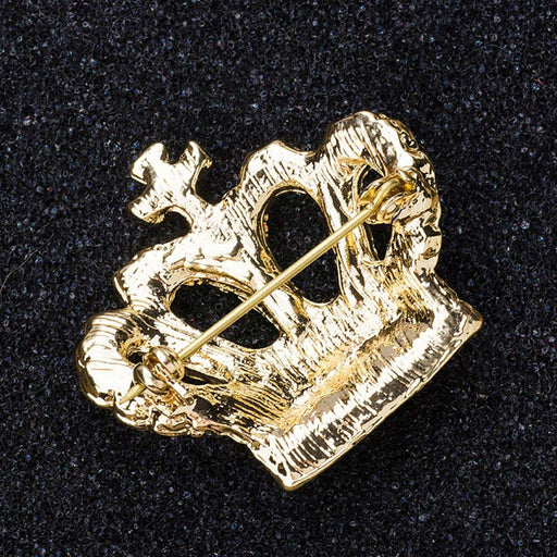 Digital Shoppy Crown Brooches Crystal Gold-Color Brooch Pins for Women