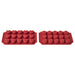 Digital Shoppy IKEA Chocolate Mould - Pack of 2 (Silicone Red) - digitalshoppy.in