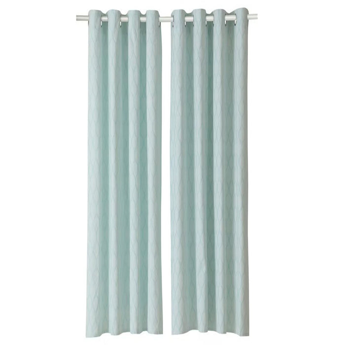 Digital Shoppy IKEA Curtains, 1 pair, white/turquoise, 145x300cm curtain light room length dust digital shoppy 80507514