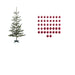 Digital Shoppy IKEA Decoration Christmas Tree, 150cm with Bauble , Set of 42,Red-Color. (Red)10498400             