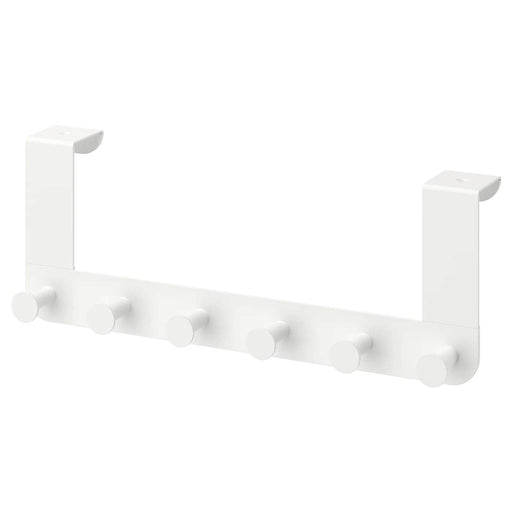 "IKEA white door hanger mounted on a door, providing a convenient storage solution. 40251666