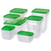 17 durable and reusable IKEA food containers in transparent green 30160964