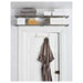 IKEA white door hanger holding a coat, showcasing its ability to hold heavier items. 40251666