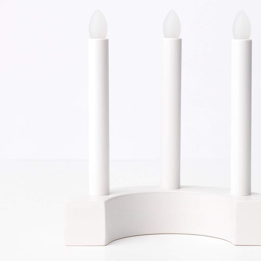 Digital Shoppy IKEA LED 3-armed candelabra, battery-operated, semi-circle shaped white - digitalshoppy.in