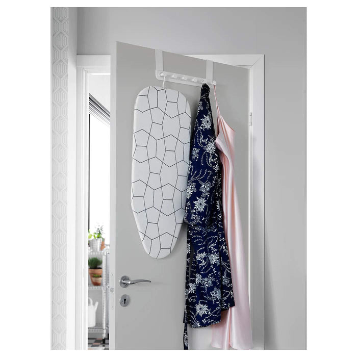 IKEA white door hanger holding white towels, demonstrating its functionality and versatility 40251666