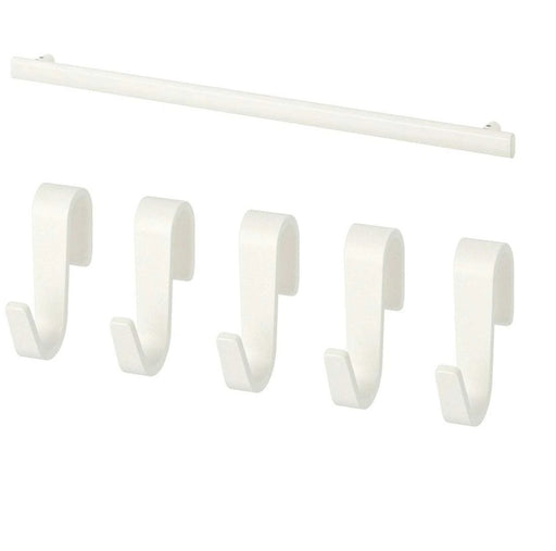 Digital Shoppy IKEA Multi Functional Rail And Hooks (1 Rail And 5 Hooks) - digitalshoppy.in