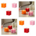  IKEA Unscented Block Candles in glass holders, adding a stylish and sophisticated touch to any room.