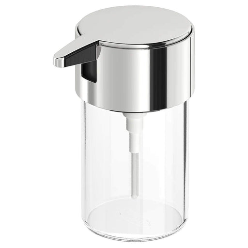 A modern soap dispenser with a glass-crome plated design from Ikea. 40291479