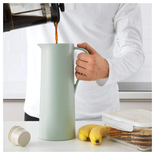 "Eco-friendly vacuum flask made with sustainable materials." 50353891
