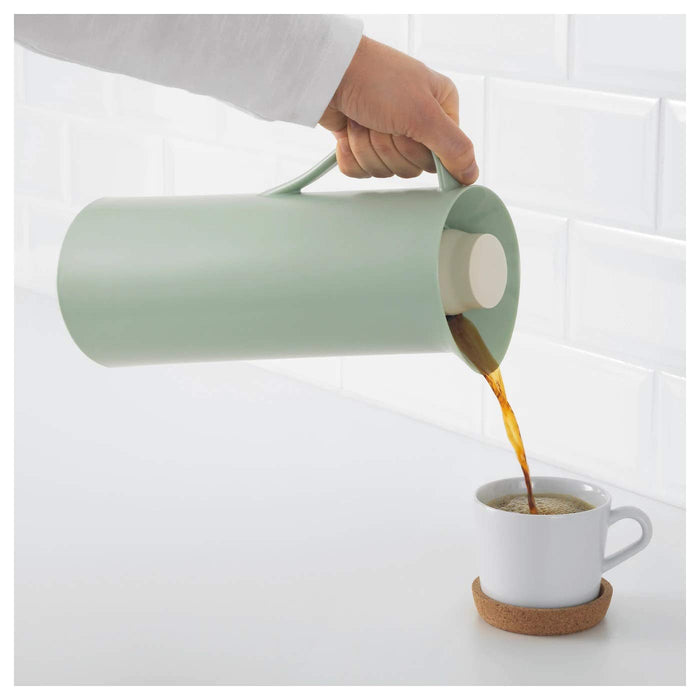 "Eco-friendly vacuum flask made with sustainable materials." 50353891