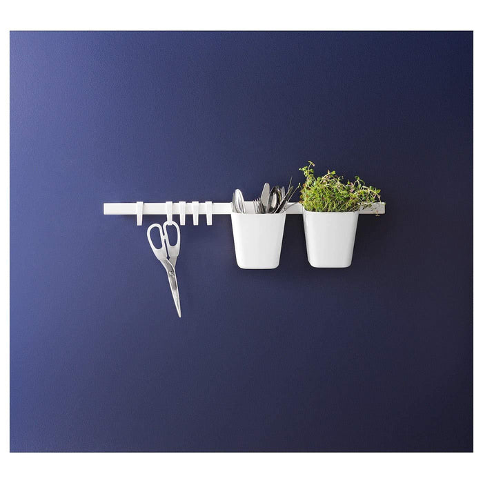 Digital Shoppy IKEA Multi Functional Rail And Hooks (1 Rail And 5 Hooks) - digitalshoppy.in