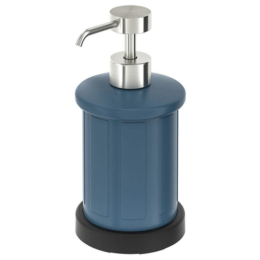 An Ikea soap dispenser in translucent blue plastic, adding a pop of color to your sink area  20349495 40349512 10349504 00344776