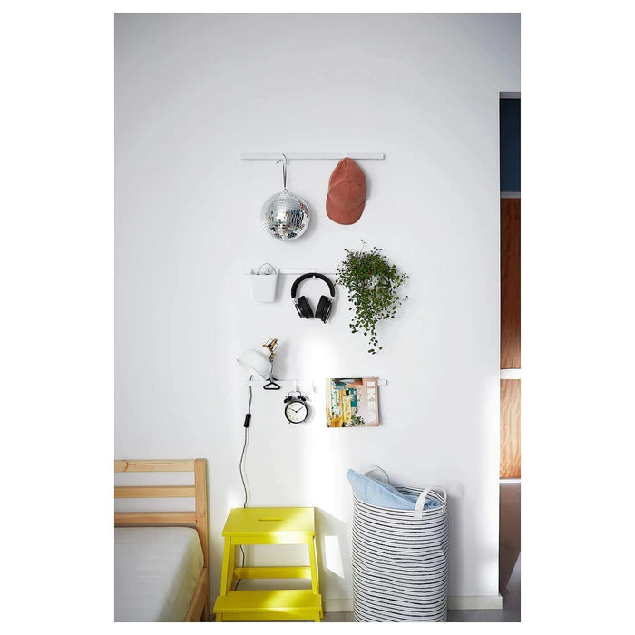 Digital Shoppy IKEA Multi Functional Rail And Hooks (1 Rail And 5 Hooks) - digitalshoppy.in