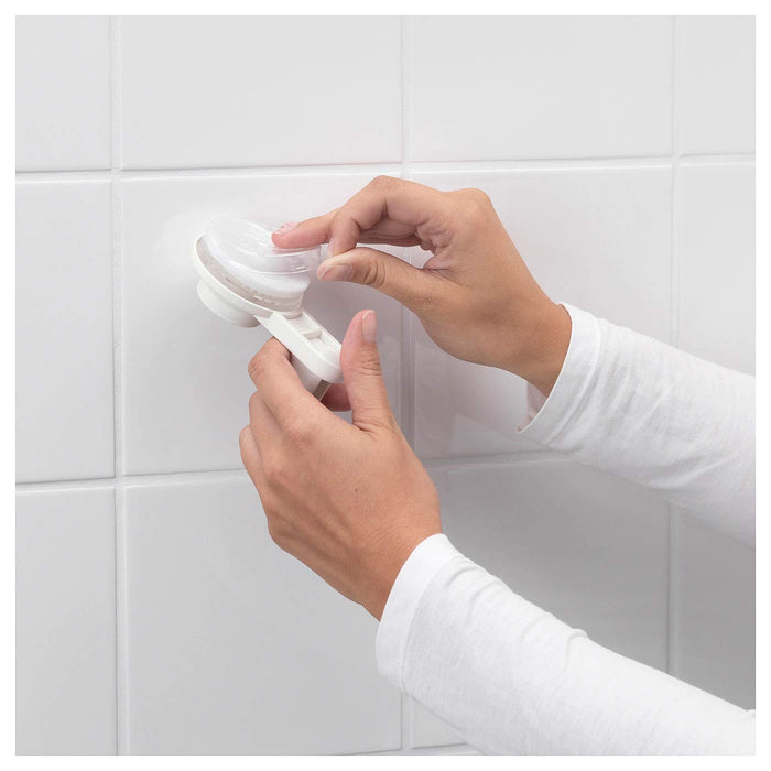 A simple soap holder made of lightweight and durable plastic, ideal for everyday use 60381285