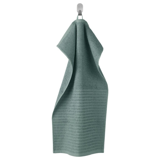   A soft,  Grey-Turquoise Ikea hand towel with a textured pattern 30488042